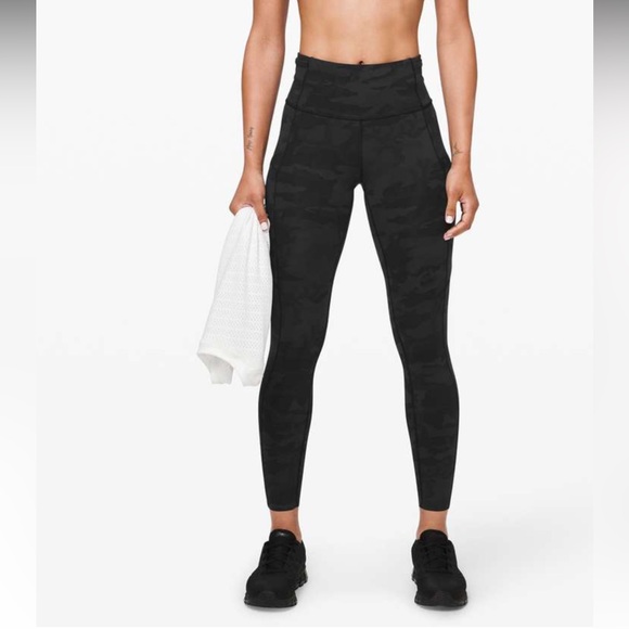 lululemon athletica Pants - Lululemon Fast and Free Tight II 25" *Non-Reflective Nulux Incognito Camo SZ‎ 2